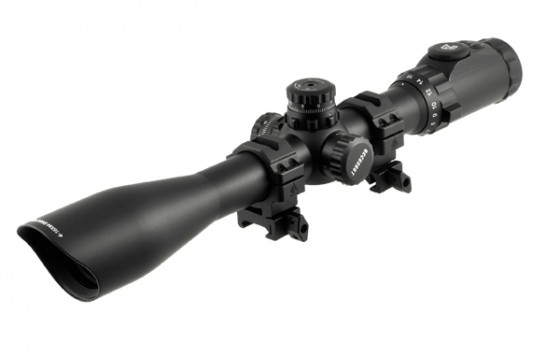Оптический прицел Leapers UTG 30mmAccuShot 4-16X44 IE, SWAT AO Mil-dot, 36Colors EZ-TAP, кольца SCP3-U416AOIEW