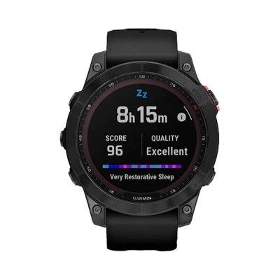 Часы Garmin Fenix 7 Solar серый с черным ремешком